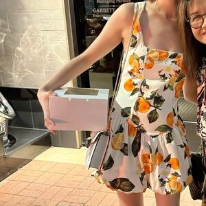 Zara Orange Floral Dress